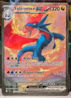 Pokemon TCG Salamence EX Journey Together Special Illustration Rare Card 187/159 - Image 1