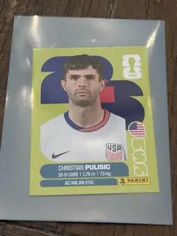 2026 Panini Fifa World Cup StickerChristian Pulisic RARE Green Parallel USA - Image 1