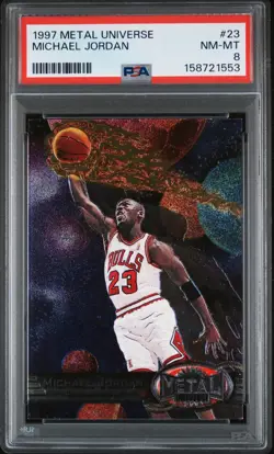 1997 Metal Universe Michael Jordan #23 - PSA 8 NM-MT - Image 1