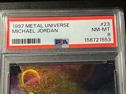 1997 Metal Universe Michael Jordan #23 - PSA 8 NM-MT - Image 5