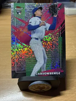 2026 Topps Finest Carson Benge RC Rookie RARE Mini Diamond New York Mets #258 - Image 1