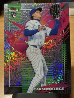 2026 Topps Finest Carson Benge RC Rookie RARE Mini Diamond New York Mets #258 - Image 2