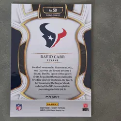 2025 Select - David Carr Concourse Zebra Shock Ultra Rare SSP - Image 2