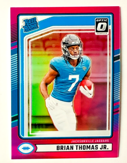 2024 Donruss Optic Brian Thomas Jr. PINK Prizm RC #214 Jaguars Rookie! - Image 3