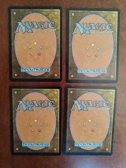 MTG 4x FOIL Lightning bolt DOUBLE SIGNED MM15 EX/EX+ - Image 2