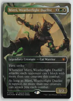 Mirri, Weatherlight Duelist (Borderless) LP Foil 15 Special Guests MTG - Image 1