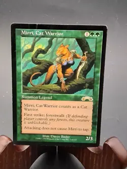 Mirri, Cat Warrior Exodus MTG Regular Heavily Played - Image 1