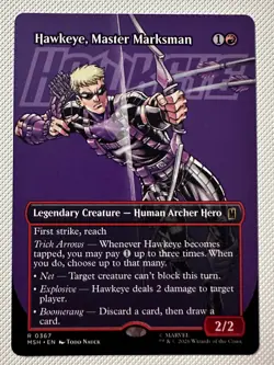 Hawkeye, Master Marksman (Borderless) R Marvel Super Heroes 367 NM - Image 1