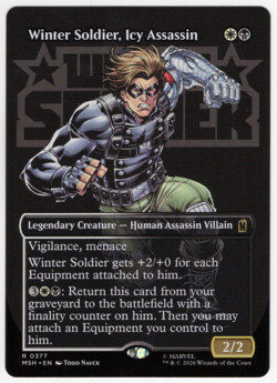 Winter Soldier, Icy Assassin (Borderless) 0377 Marvel Super Heroes (MSH) - Image 1