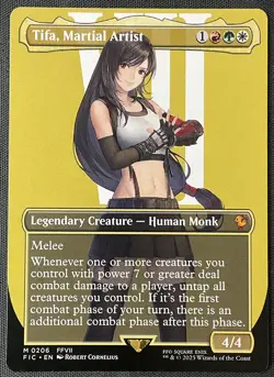 MTG Commander: FINAL FANTASY #206 Tifa, Martial Artist (Borderless) NM - Image 1