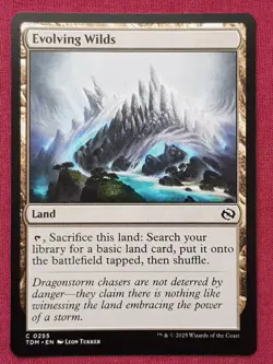 Magic The Gathering TARKIR DRAGONSTORM EVOLVING WILDS land card MTG - Image 1