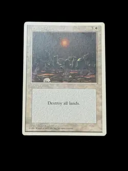 MTG Armageddon 4th Edition 4ED Rare White Sorcery Destroy All Land Magic HP - Image 1