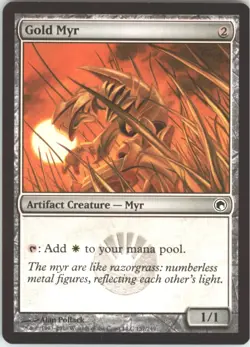 Gold Myr Scars of Mirrodin Regular LP #157 MTG Magic - Image 1