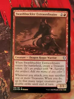 MTG Card: Swashbuckler Extraordinaire (CL: Battle for Baldur's Gate) FOIL - Image 1