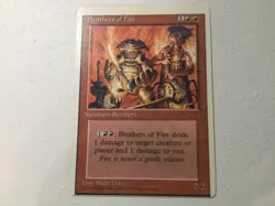 Brothers of Fire | Misprint | MtG Magic Fourth Edition | Excellent Condition - Image 1