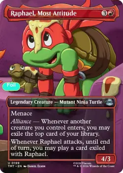 Raphael, Most Attitude (Borderless) - Foil - TMT - 199 NM/LP - Image 1