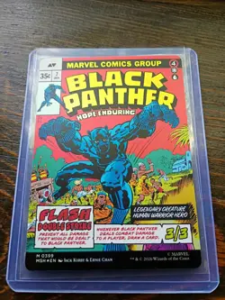 MTG 0399 King T'Challa / Black Panther FOIL Borderless - Marvel Super Heroes NM - Image 1