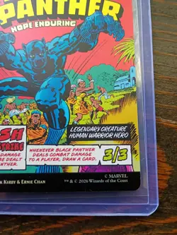 MTG 0399 King T'Challa / Black Panther FOIL Borderless - Marvel Super Heroes NM - Image 4