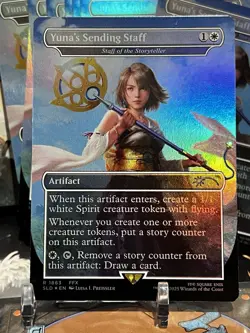 MTG | Yuna's Sending Staff ✨FOIL✨ [Secret Lair FINAL FANTASY] - Image 1