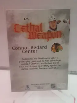 2025-26 Skybox Metal Universe Lethal Weapon Connor Bedard #LW-1 Chicago - Image 2