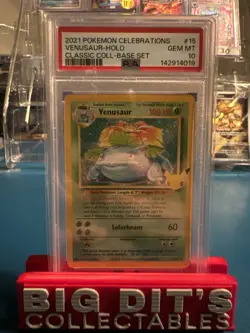 PSA 10 Venusaur 15/102 Pokemon Celebrations Classic Collection Holo 2021 - Image 1