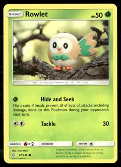 Rowlet - 17/236 [SM12 - 17/236] SM - Cosmic Eclipse - NM - Yuka Morii - Image 2