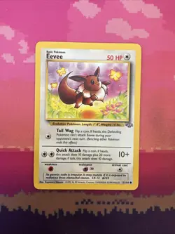 Pokemon Card Eevee Jungle Common 51/64 Near Mint - Image 1