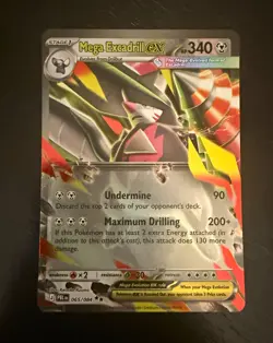 Pokemon TCG Mega Excadrill EX Pitch Black Double Rare Holo EN 065/084 340HP - Image 1