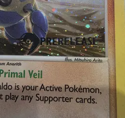 Prerelease Sandstorm Promo Armaldo Pokemon EX #1 2003 PSA 8 Stamped Holo Swirl - Image 2