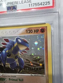Prerelease Sandstorm Promo Armaldo Pokemon EX #1 2003 PSA 8 Stamped Holo Swirl - Image 5