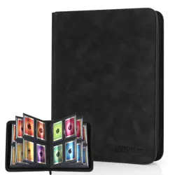 Top Loader Card Binder, Holds 112 Top Loaders Storage, 4 Pockets with Sleeves, - Image 1