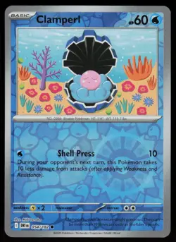 Clamperl 054/182 Common Destined Rivals Pokemon Reverse Holo Near Mint - Image 1