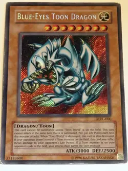 Yu-Gi-Oh TCG Blue-Eyes Toon Dragon MRL-000 Unlimited Secret Rare Card - Image 1