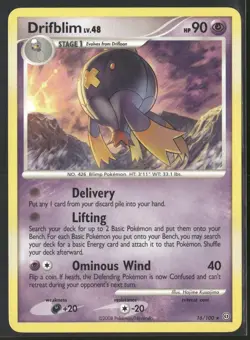 Drifblim 16/100 Rare Stormfront Pokemon Moderately Played - Image 1