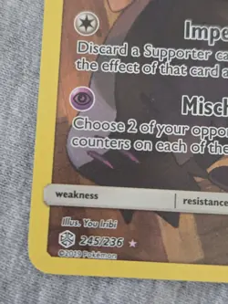 Pokemon TCG 245/236 Mimikyu Holographic Cosmic Eclipse Card - Image 5