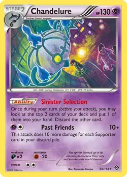 Chandelure 50/114 Pokemon STS Holo Rare Reverse Holofoil NM - Image 1