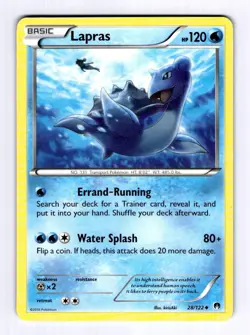 Lapras XY - BREAKpoint #28 (2016) Uncommon NM Pokemon - Image 1