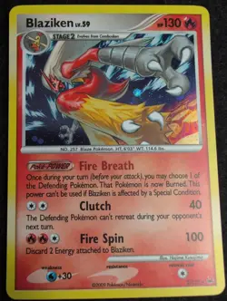 Blaziken 3/127 Platinum Holo Rare Pokemon TCG - Image 1