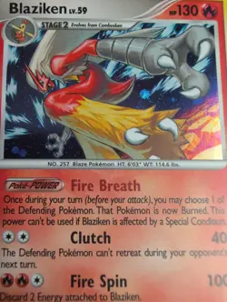 Blaziken 3/127 Platinum Holo Rare Pokemon TCG - Image 4