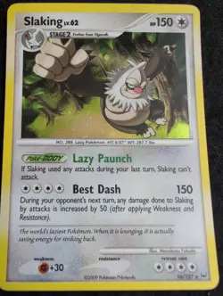 Slaking 16/127 Platinum Holo Rare Holofoil Pokemon Card - Image 5
