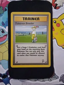 Pokemon Breeder 105/130 Base Set 2 MP-LP - Image 1