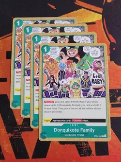 OP04-036 DONQUIXOTE FAMILY One Piece CCG Card Game 4x Playset NM English - Image 1