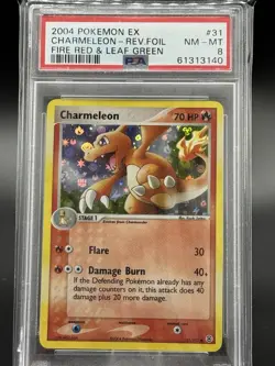 PSA 8 - Charmeleon - 31/112 - EX FireRed & LeafGreen - Reverse Holo Pokemon TCG - Image 1