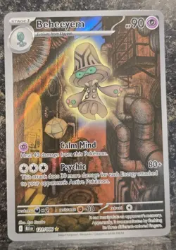 Pokemon TCG Beheeyem 121/086 Illustration Rare Black Bolt NM - Image 1