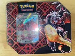 Pokemon Charizard Ex Paldean Fates Tin Sealed 5 Packs - Image 1