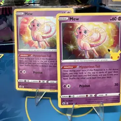 Pokemon Mew TCG Holo Rare Cards Celebrations 011/025 NM Condition Set Of TWO! - Image 1