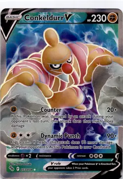 2022 Conkeldurr V (Full Art) Ultra Rare Pokemon GO 073/078 - Image 1