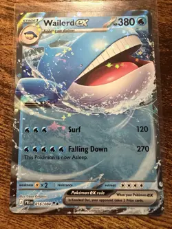 Wailord ex - 016/084 - Double Rare - Pitch Black PBL - Pokemon NM/M - Image 1