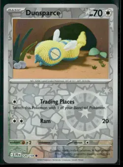 Dunsparce 120/159 Pokemon JTG Common Reverse Holofoil NM - Image 2