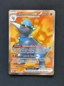 Pokemon Rampardos ex 100/084 Hyper Rare Pitch Black English Pack Fresh NM - Image 1